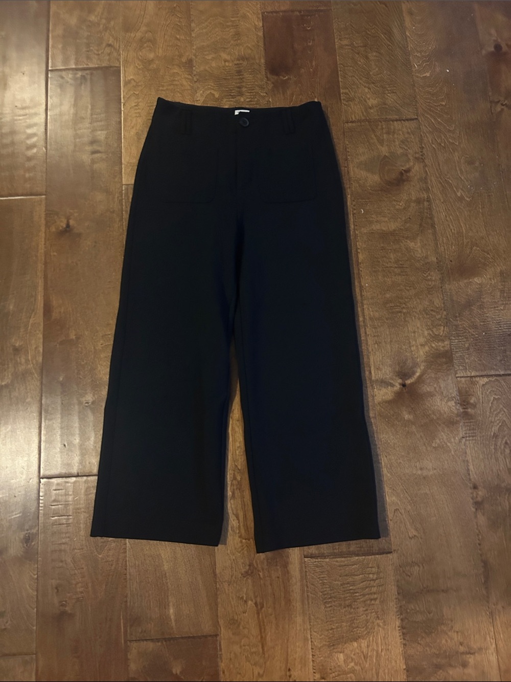 A new Day Wide-Leg Black Cropped Trousers